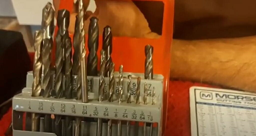 drill bit set in different sizes