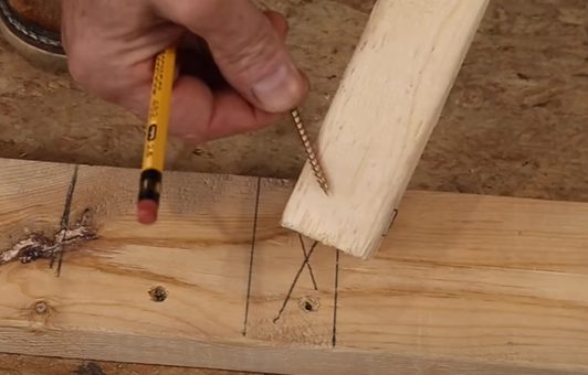 hammering a screw in an angle