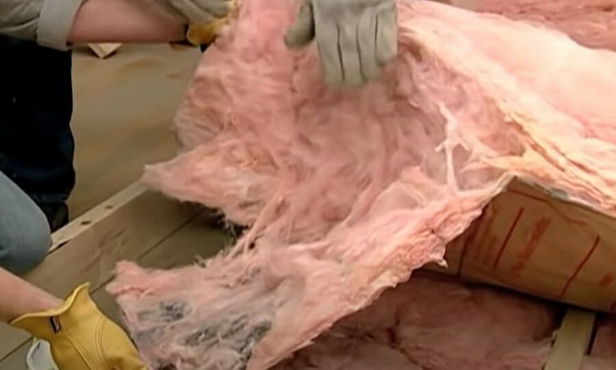 laying the insulation