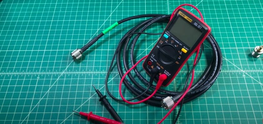 multimeter and coaxial cable