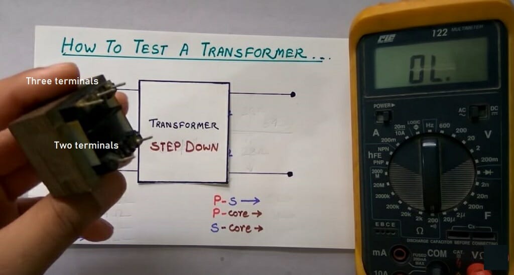 multimeter to test transformer