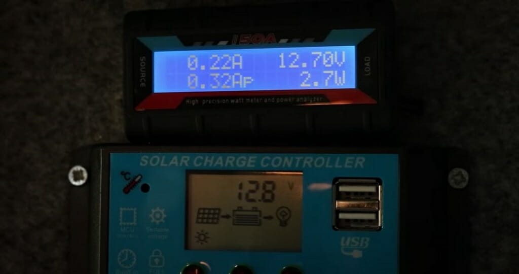 watt meter to solar charge controller