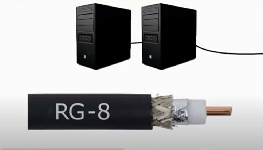 CPUs and RG-8 coaxial cable
