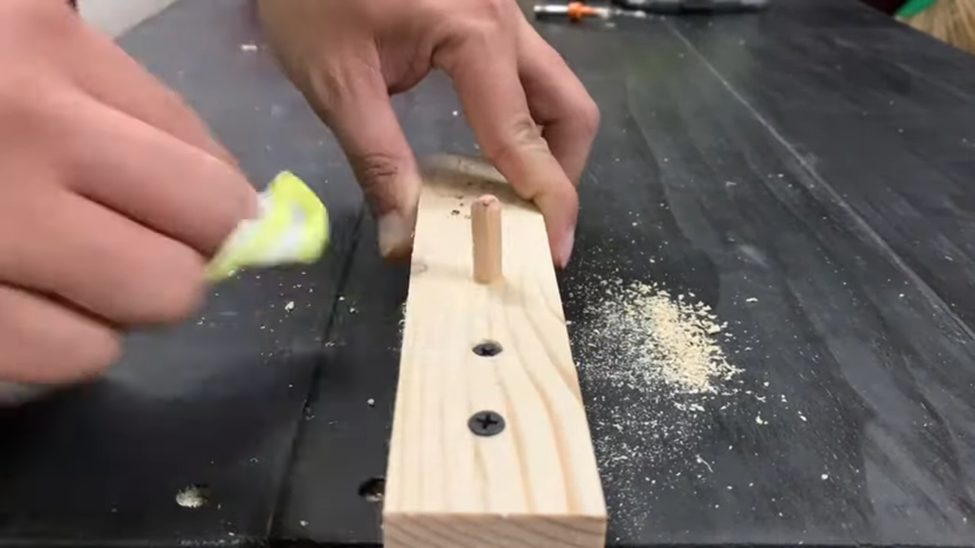 drill the diameter of the wood plug