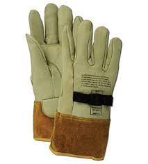 leather gloves with a rubber layer