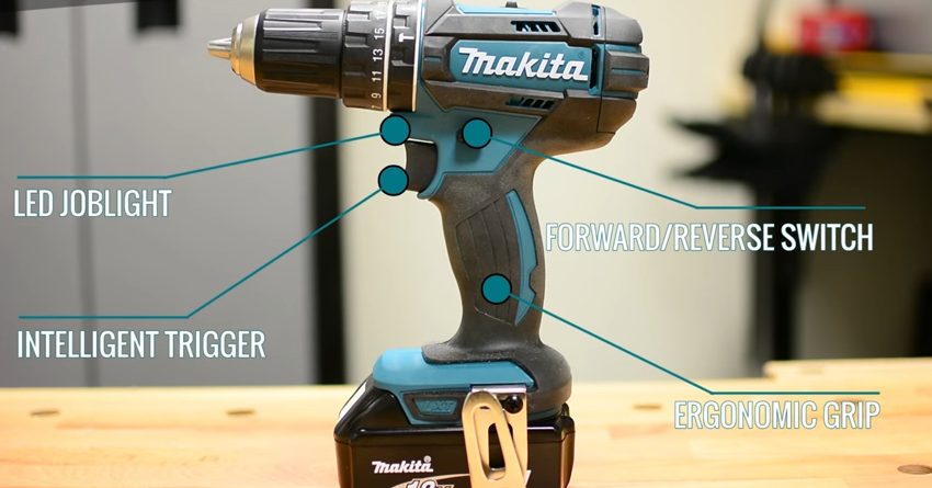 makita drill and part label