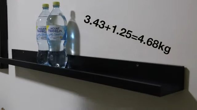 two bottled water in a shelf