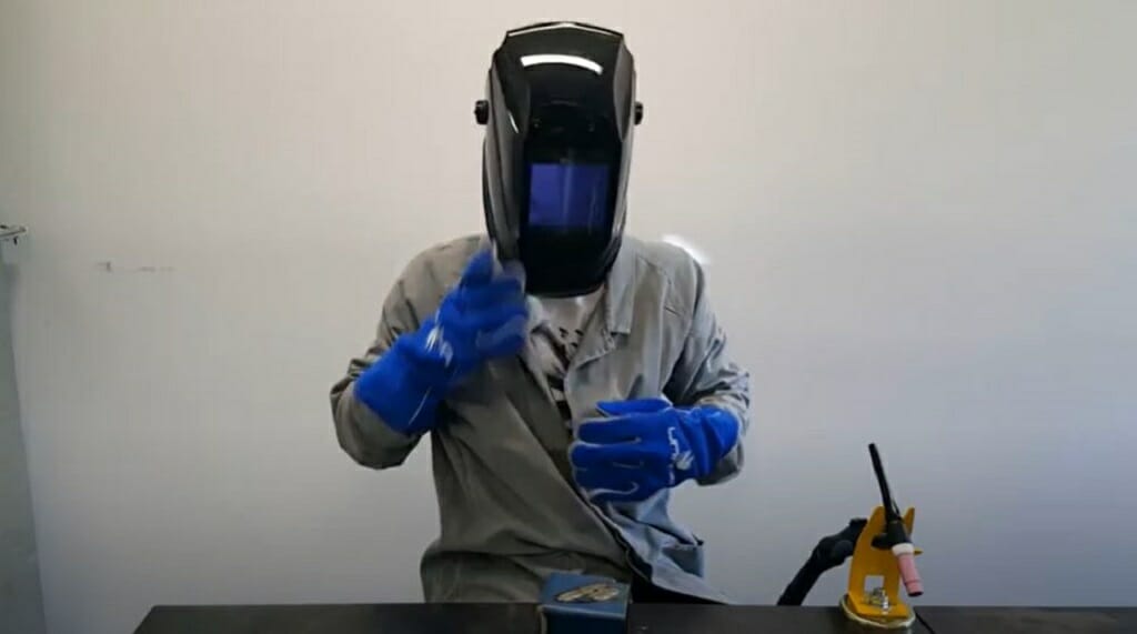 wearing safety gear before making a hammer