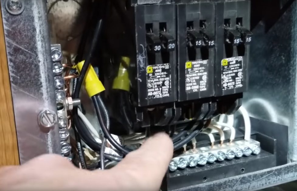 breakers inside an RV breaker panel