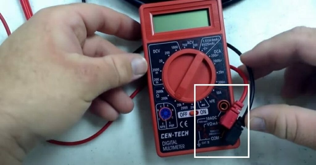 centech multimeter ports and leads