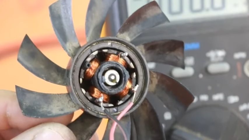 connecting the fan to the motor or generator