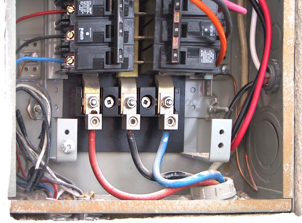 inside a breaker panel