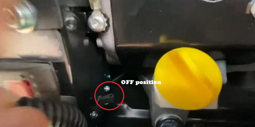 off position of a generator