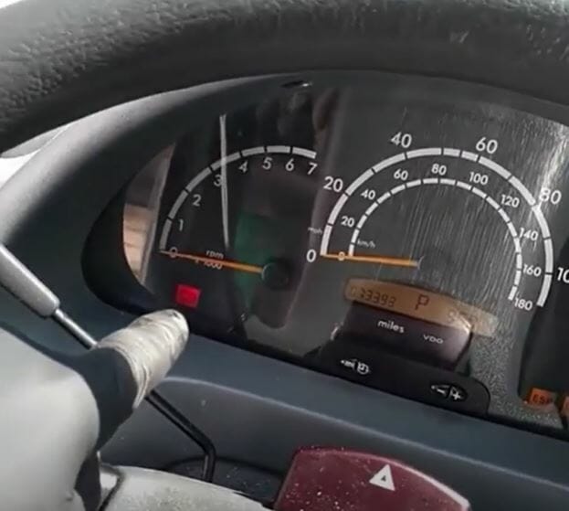 steering warning light will flash on the dashboard