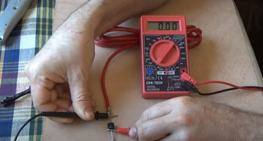 testing the diodes using centech multimeter