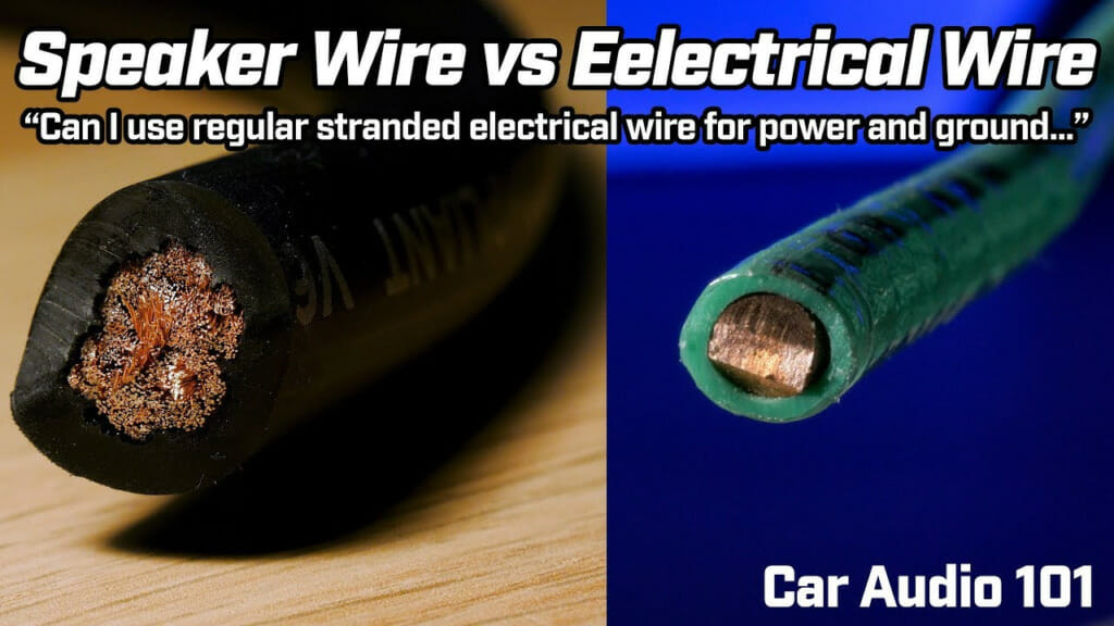 speaker wire vs electrical wire