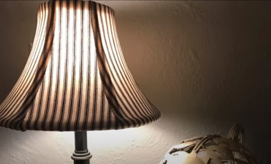 a lighted fabric lamp