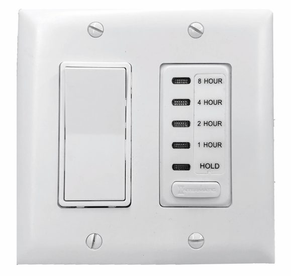 a two-speed wall switch with a built-in timer (preset times)