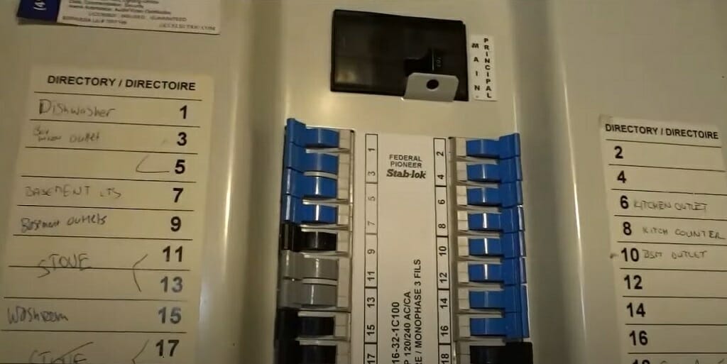 turning the power on via main switch panel