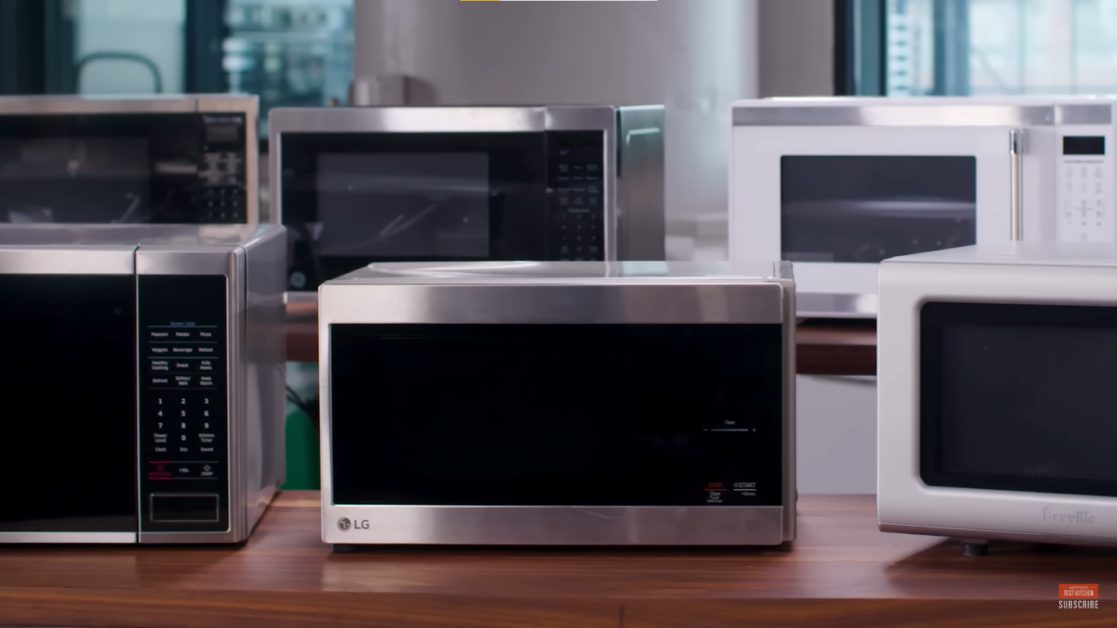 different sizes and brands of microwaves