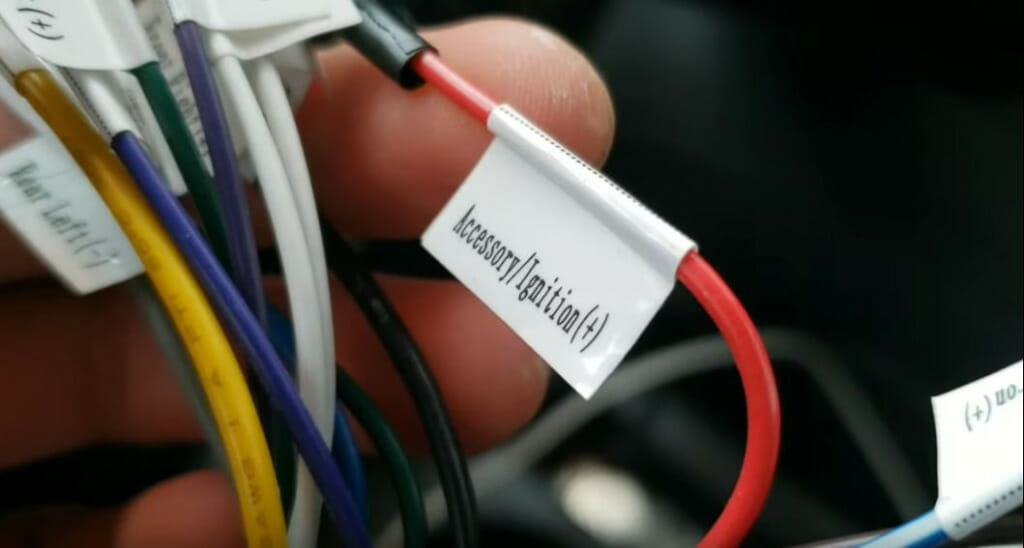 ignition wire labeled