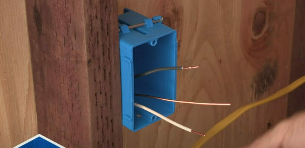 reveal the box and wires after removing the outlet