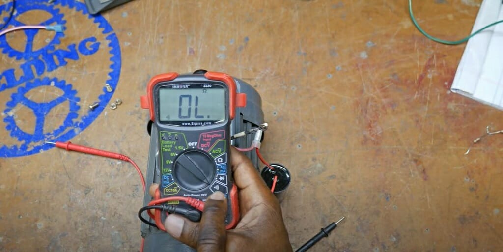 set the multimeter to continuity settings