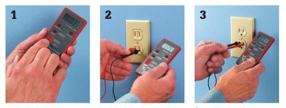 A simple test for power in a receptacle on outlet