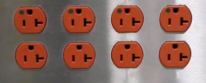 red outlet upside down