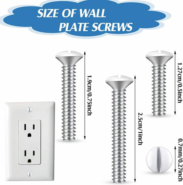 size of wall plate screws