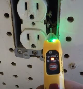 testing with a non-contact voltage tester