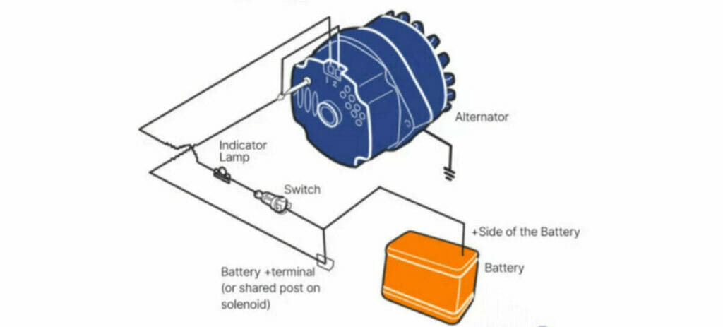 car battery and alternator connection diagram