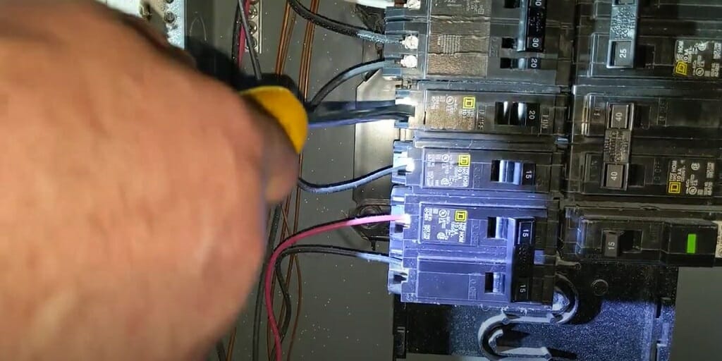 fixing wires on the circuit breaker box
