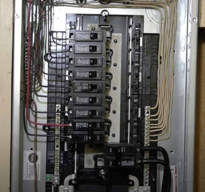 the opening cover plate of the main panel