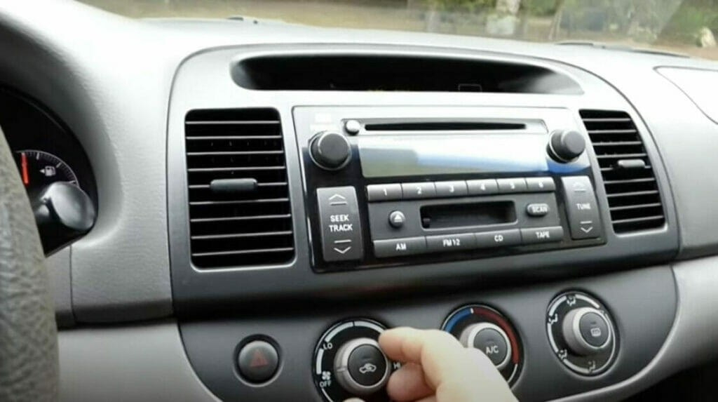 turning on the AC and other devices in the car