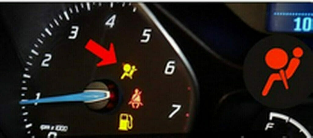 a light indicating an airbag issue