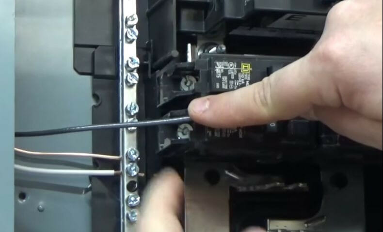 checking the black wire’s length