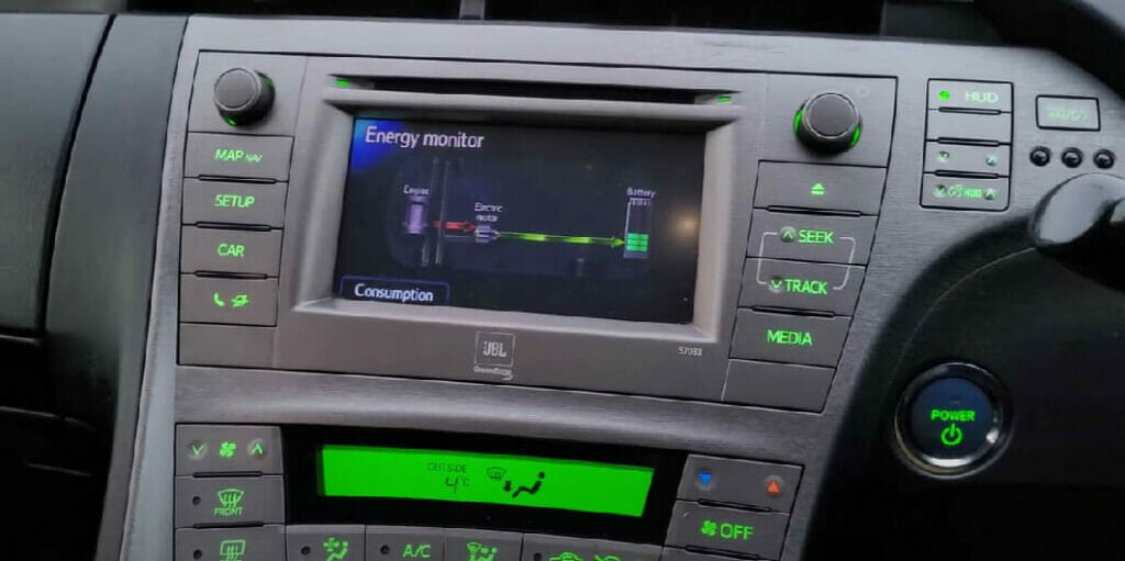 energy monitoring system in the car