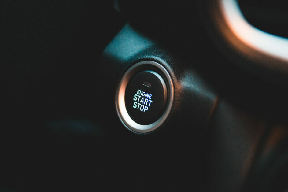 engine's start and stop button