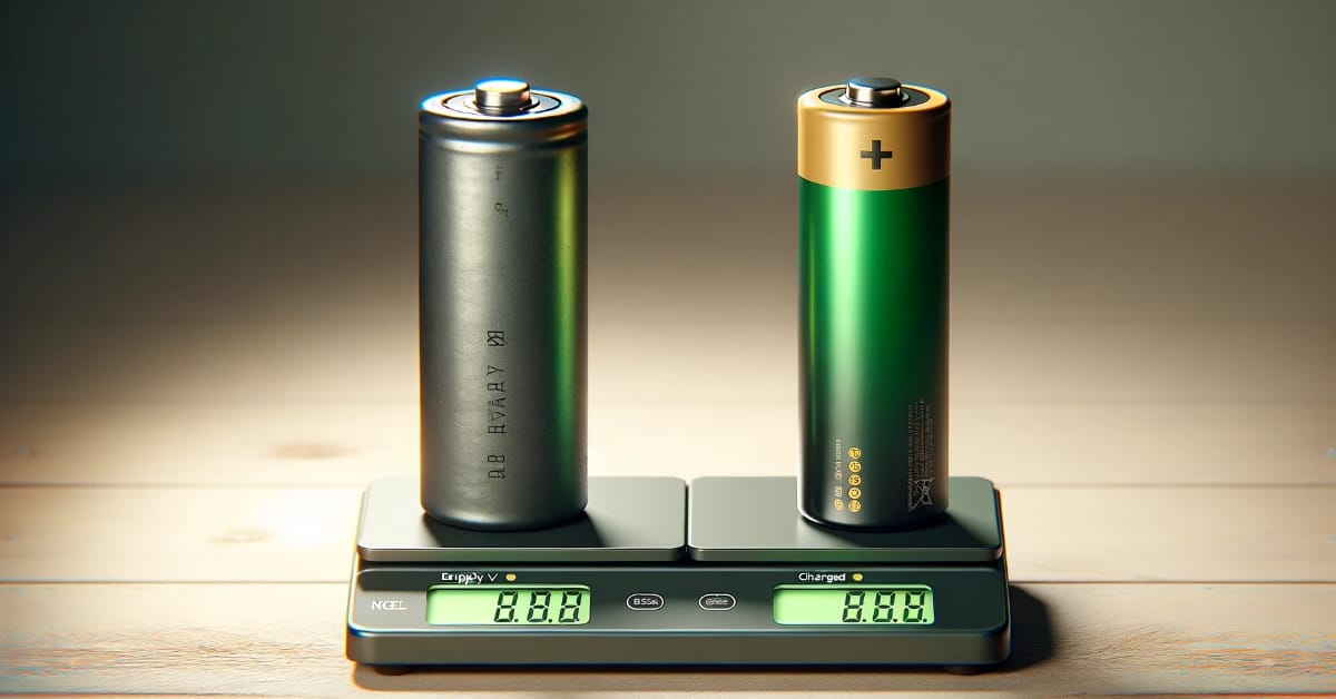 two batteries in a weighing scale