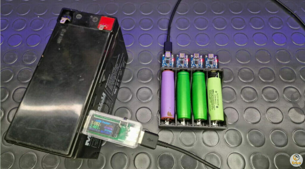 lithium batteries charging with a normal lead-acid battery