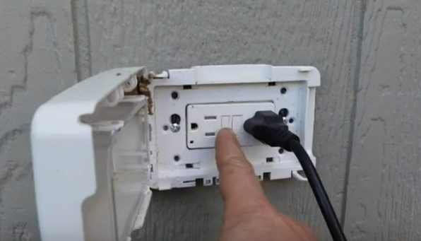 pushing the reset button of the main outlet