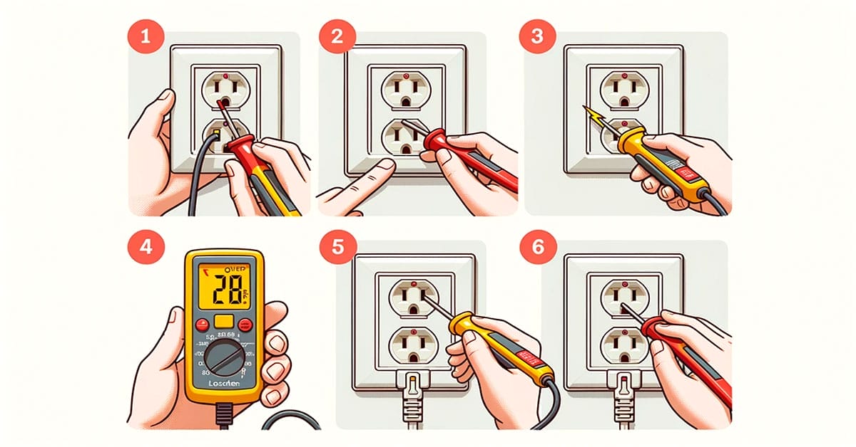 How to use a voltmeter to test an electrical outlet and determine if it is bad.