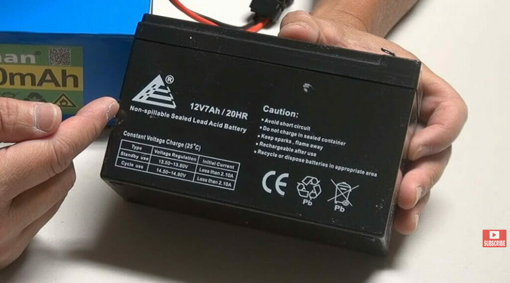 a non-spillable sealed lead acid battery