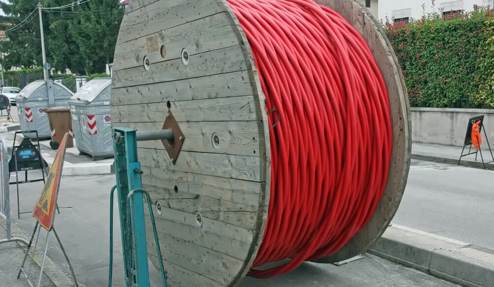 a big red rolled THHN wire