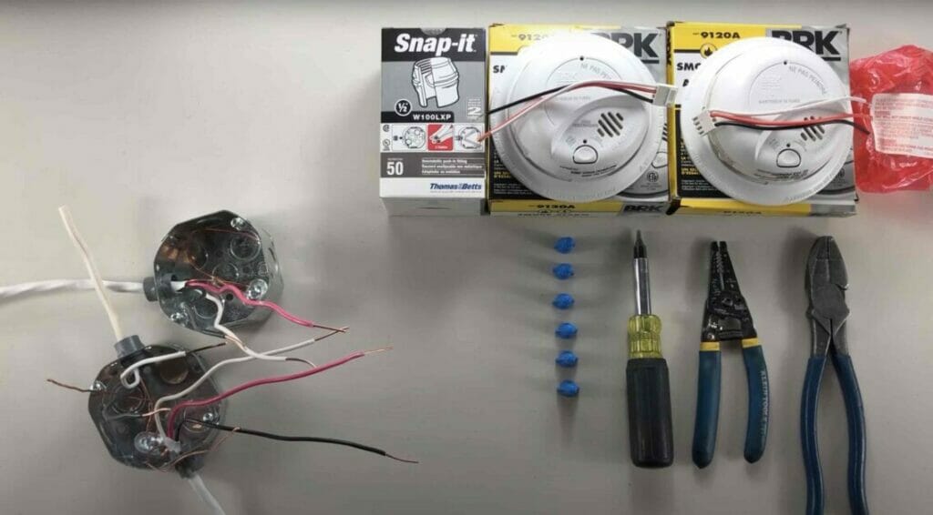 materials for wiring smoke detectors