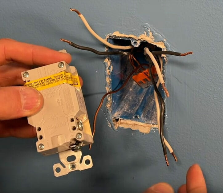 Multiple sets of wires coming through a box