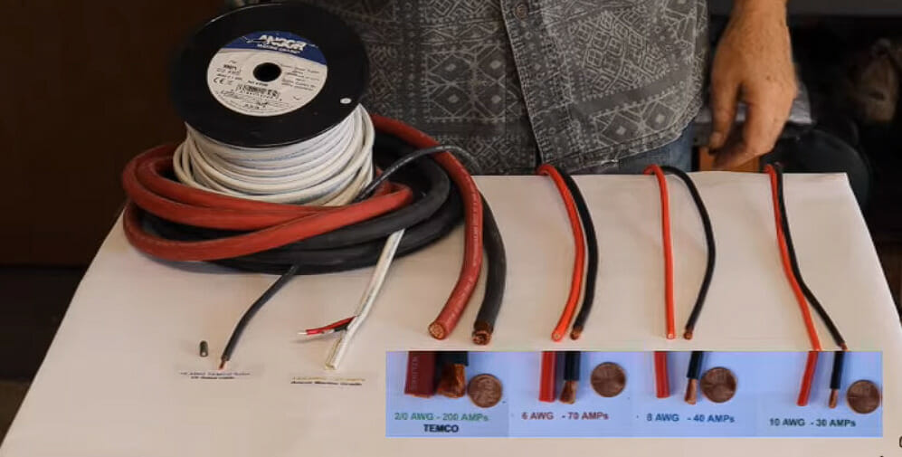 wire gauges different sizes on the table