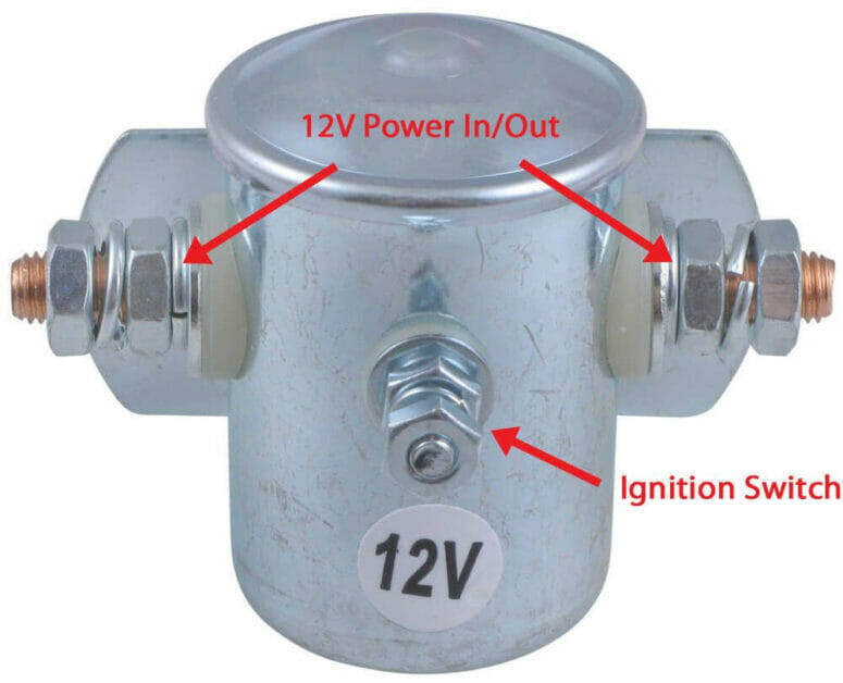 A battery isolation solenoid