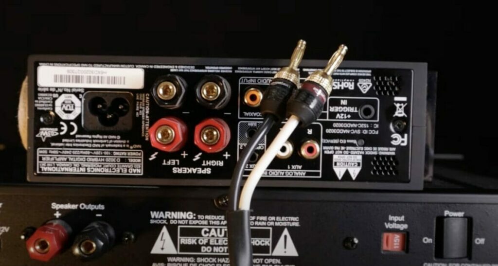 amplifier and speaker wires